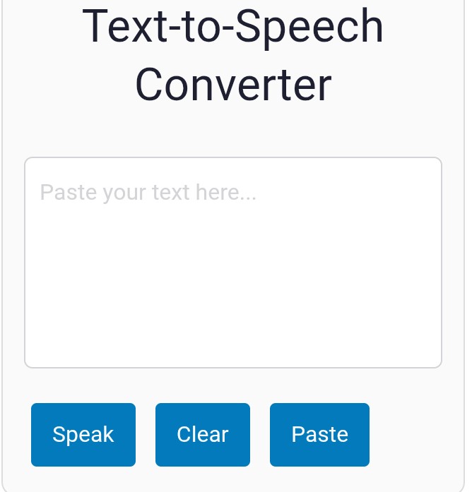 Text to Speech